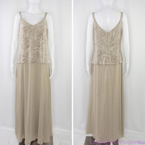 Alex Evenings Dresses Vintage Alex Evenings Floral Embellishment